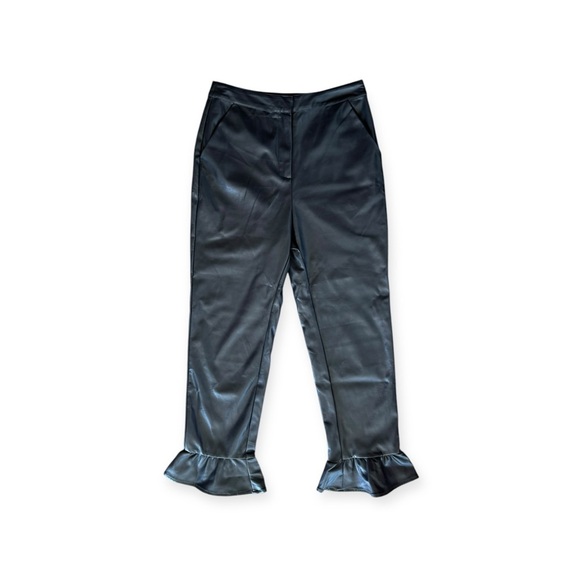 En Saison pants Chic Black  Ruffle Hem small - Picture 1 of 11